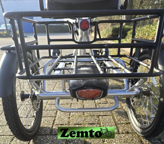 Elektro Vier Rad Zemto Mover T6 , 720 WH, 90 NM - Mittelmotor, grau, mit Tasche